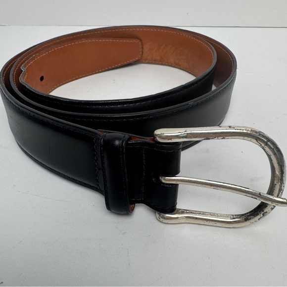 Allen Edmunds 40 Black Genuine Leather Belt Made In USA - Picture 1 of 16